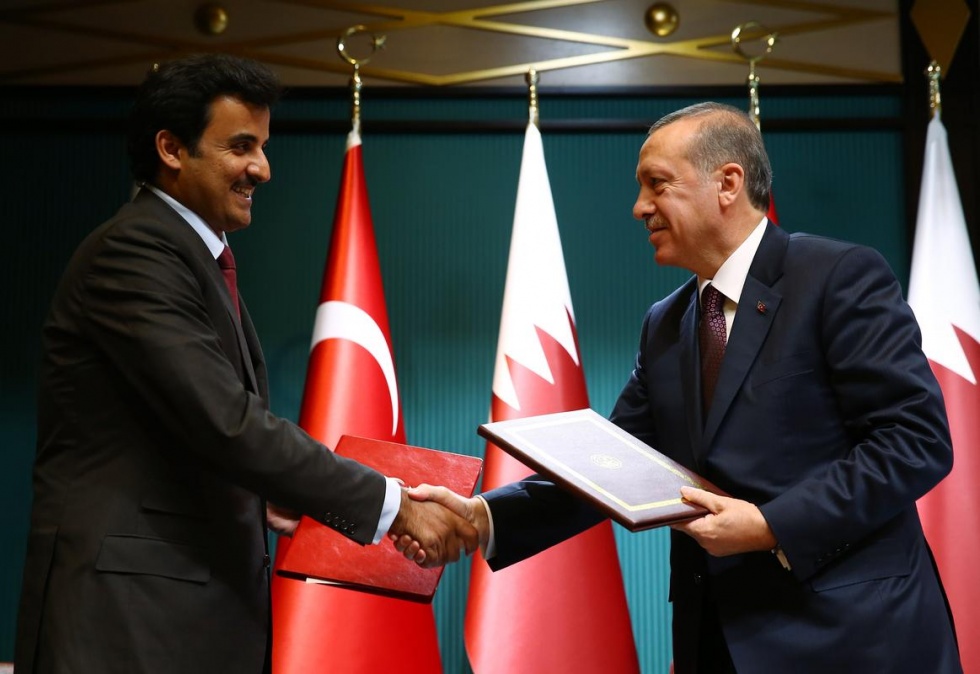 Emir of Qatar Sheikh Tamim bin Hamad bin Khalifa Al Thani (L) and Turkish President Recep Tayyip Erdogan (R) in Ankara, Turkey on 19 December, 2014 (AA) - See more at: http://www.middleeasteye.net/news/turkey-qatar-express-common-concern-over-syria-1277232426#sthash.2zCHa49V.dpuf