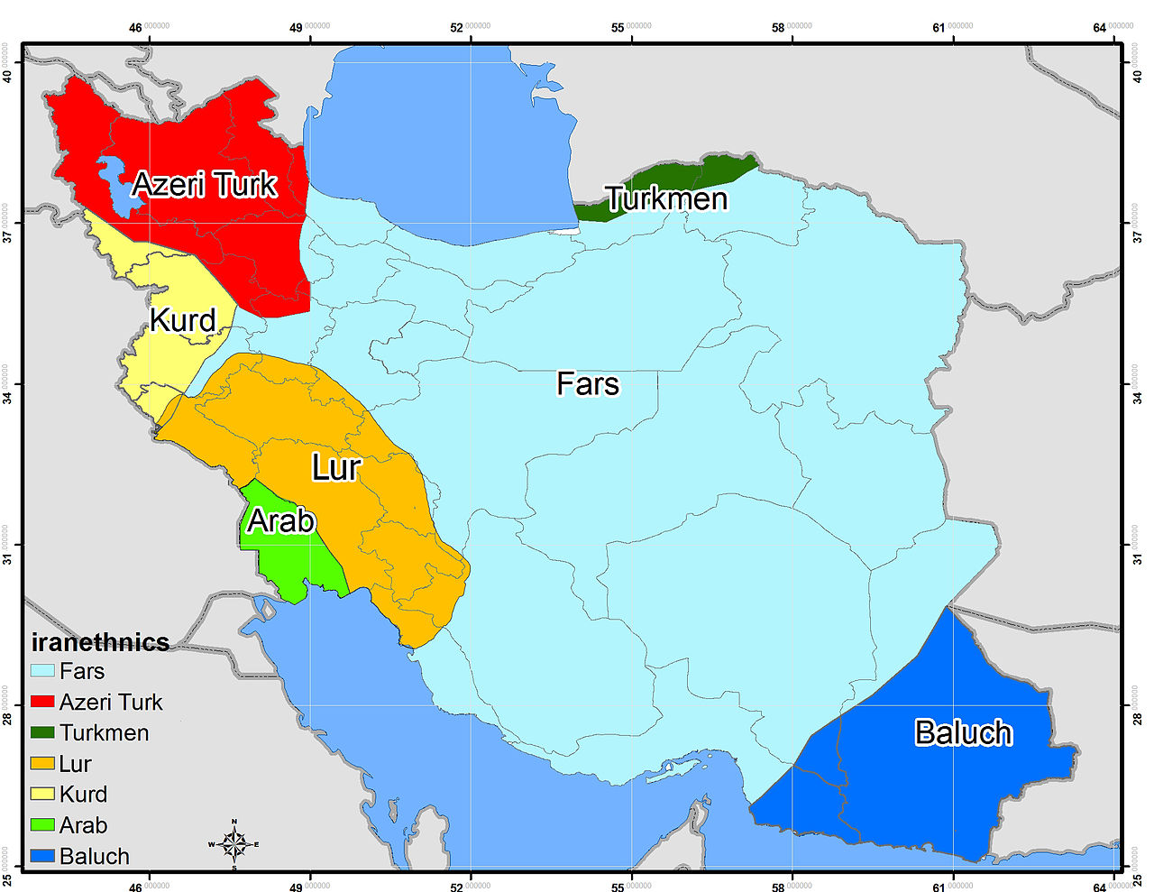 IranEthnMap - Pakistan Caught in the Middle as China’s OBOR Becomes Saudi-Iranian-Indian Battleground