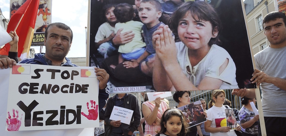 FRANCE-IRAQ-UNREST-YAZIDIS-DEMO