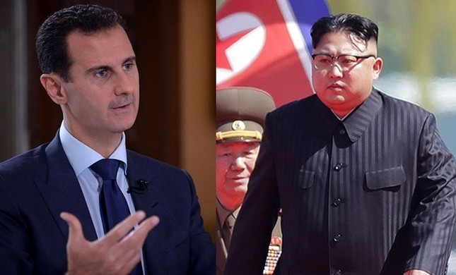 This combination shows dictators of Syria (Bashar Assad - L) and North Korea (Kim Jong Un)