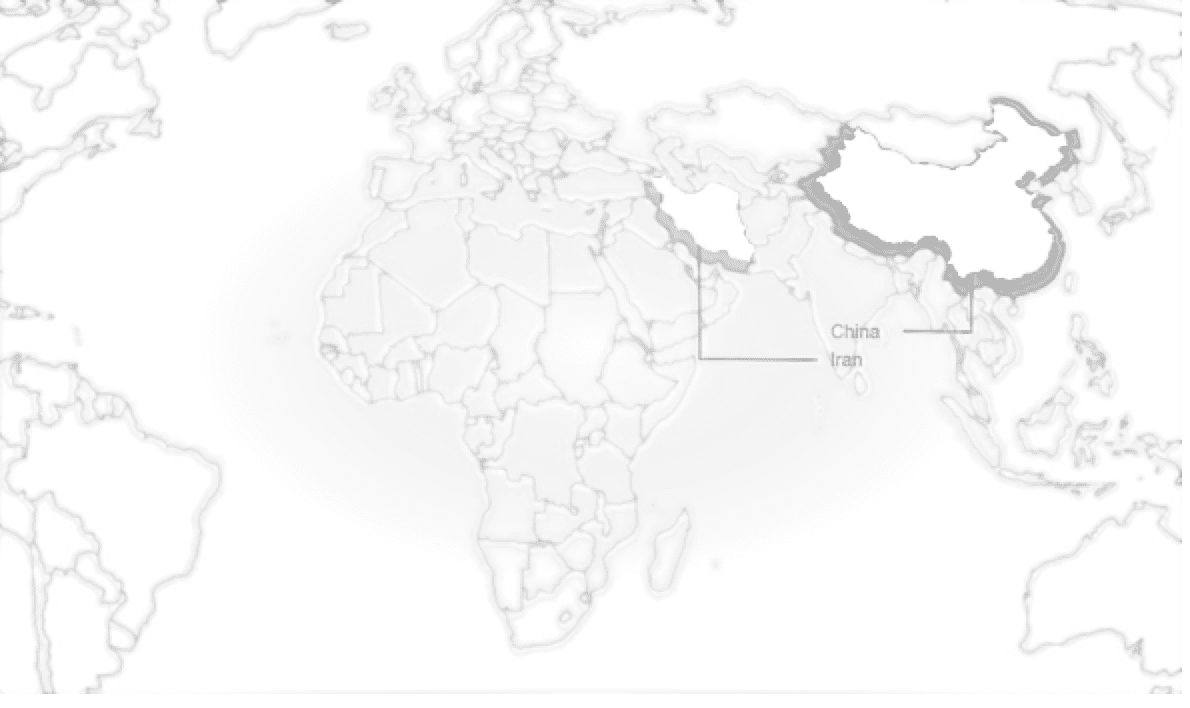 Iran China map - @mpc journal - Hakim Khatib